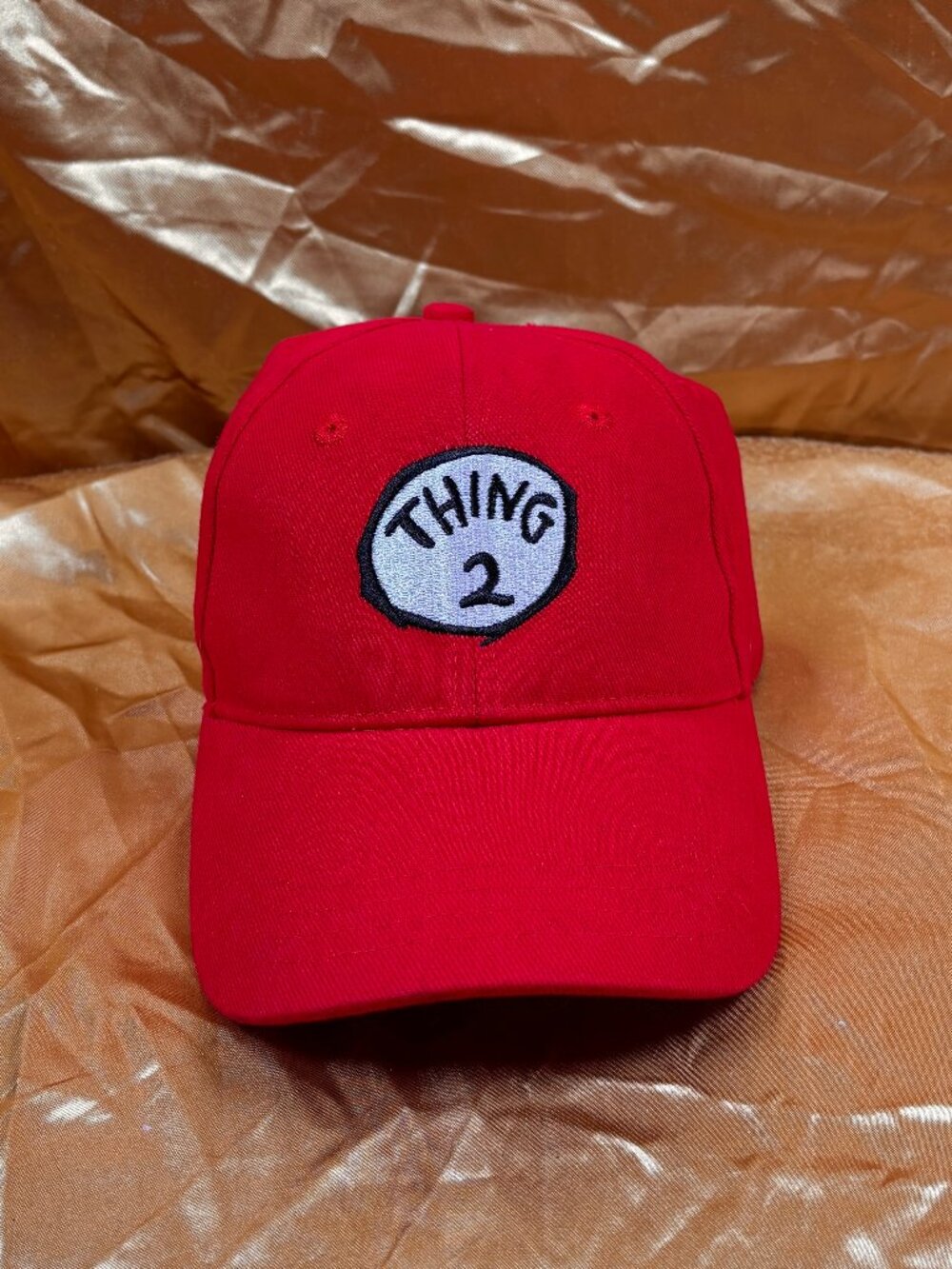 Universal Studios Dr. Seuss Thing 2 Red Adjustable Baseball Cap Hat Adult